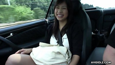 japanese brunette, Karin Asahi sucks dick, uncensored