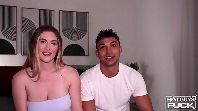 Shredded underwear Model Showers giant jugs In Cum!