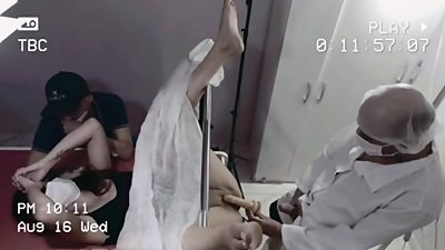 cuckold husband takes naughty wife to bizarre gynecologist!