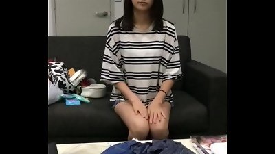 pov Pretty youthfull japanese fledgling with eyeglasses gets plowed and thick facial cumshot