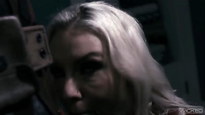 WickedPictures - Deadpool pummels Captain marvel hard - Kenzie Taylor, Elena Koshka, Lacy Lennon