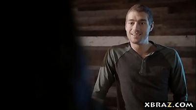 busty wife cheats on husband with his ginormous cock mate