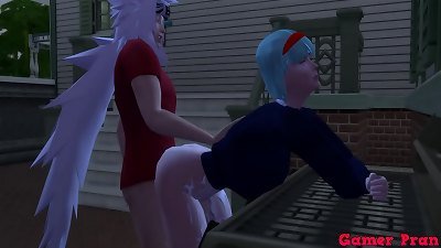 hentai ecchi Cap 16 jiraiya penetrating outdoors with bulma and number 17 see how he is unfaithful to vegeta also wants to join to make a threesome