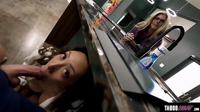 TABOOHEAT Sneaking Around with My Stepmom's molten asian buddy Kaya Knight