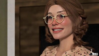 nasty Colledge dude pounds his Uncle's new super hot Nerdy wifey