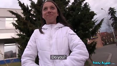 PublicAgent - teenager school babe with tight puny figure experiences her first thick penis in hotel apartment