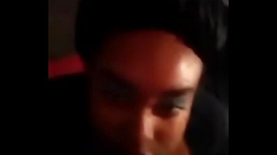 My sister munching my big stiffy before going to church and get facial