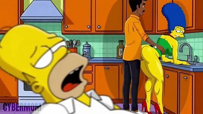 Married Housewife boned assfuck In The Kitchen. cartoon Cuckold.