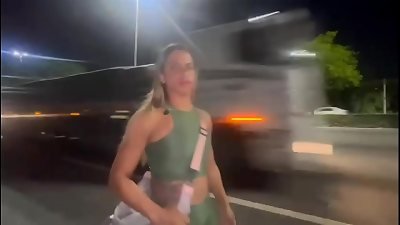 wife BEING FOLLOWED AND AT THE END IT'S scorching FOR THE STRANGER