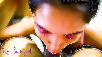 My STEPdaughter is my anime porn gf in secret so she has to attend me when I ask her, even though they almost discover us