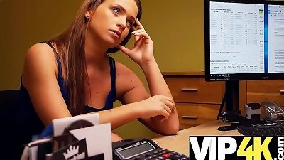 VIP4K. insatiable bank worker lures a sexy honey into having strong romp