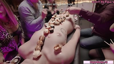 SugarNadya and her friends honor chinese traditions and eat sushi with stunning sushi (pt.1)