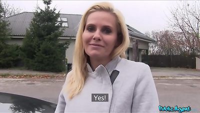 Public Agent blondie mommy with meaty orbs fucks a Stranger for Cash