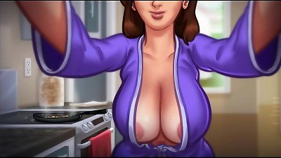 buxomy milf stepmom Debbie takes care of her horny Tenant| ideal massive inborn Boobs| Summertime Saga 3d Game Part 01