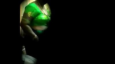 fantastic Tamil red-hot mother dress change keyhole