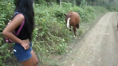 Thai teenage Peru to Ecuador horse cock to creampie