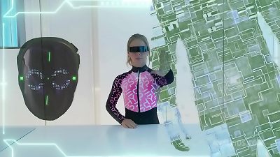 Alternative Halloween in Space with gymnast Ella bouncy