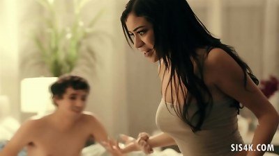 Savanna Sixx gets blackmailed by her thick cocked brutha