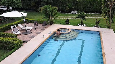 The soiree concludes with a boink in the pool. Part 2. Nobody notices what we do