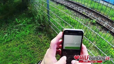 dirty outdoor tearing up for cock-crazy tart Harleen van Hynten! MILFHUNTING24.com