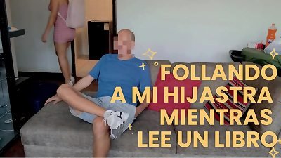 I smashed my virgin stepdaughter while she was reading a book