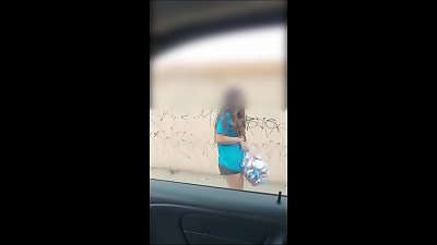 youthful nymph street can collector gets nailed by an aged pervert