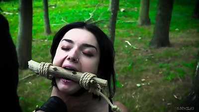 molten enslaved babe gets firm tear up and smacking in bdsm porn finishes with jism guzzle