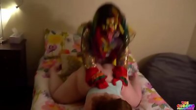 Mia Dior Getting Her honeypot penalized by Gibby The Clown