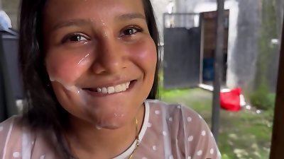 big BUT brunette WITH A fabulous FACE deepthroats man meat WITH A sneer AND guzzles ALL THE jism