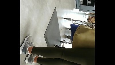 ass in green leggings 3