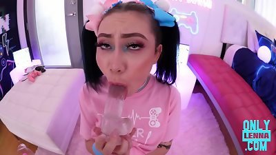 Lenna Lux Visits huge swallow damsels