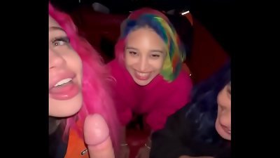 dolls surprised guy and throated him off on boat