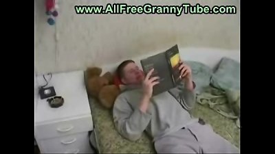 mom and son at  the kitchen