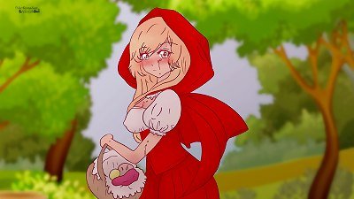 tiny crimson riding hood scolded a pervert who porked a tree and let him know a woman's bod !Hentai toon Parody !