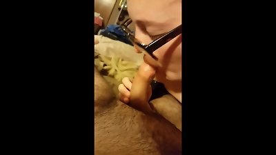 down syndrome lady gags on my pecker