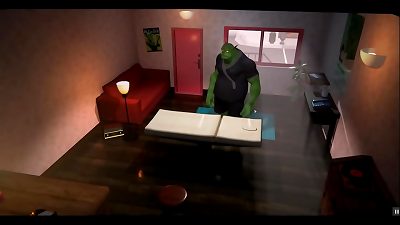 Orc rubdown [3D anime porn game] Ep.1 lubricated massage on naughty elf