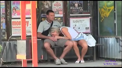 At the bus stop, the tart really wants to pulverize with a stranger