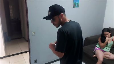 Housewife worried about police officer looking for her husband, pays for her freedom with her ass!