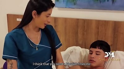 FREE - Physiotherapist Salome Gil receives my cum in her facehole - Self deep throat - Danner Mendez -