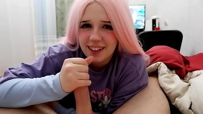 The dude missed the nice throat of his girlfriend