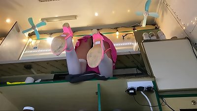 I love the way this magnificent virgin presents her bootie to the camera while chatting to the customers