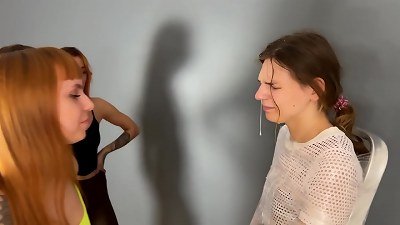 rough Triple lesbian abasement spitting In Face And mouth Of A Mummified hoe Close Up