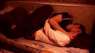 handsome teenagers fall in enjoy making love. lovemaking at home