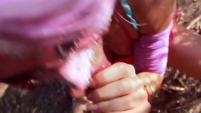 Scarlet chase - spectacular nice pixie pov anal poked By Stranger In Public Forest!