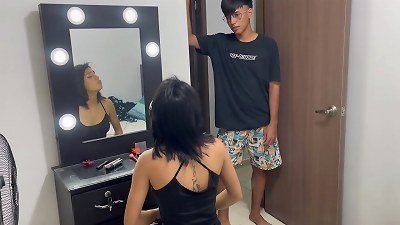 I plow my stepsister in the ass in interchange for letting her go out with her new boyfriend.