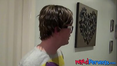 classy UK cougar Missy Kink deepthroating fake producers schlong