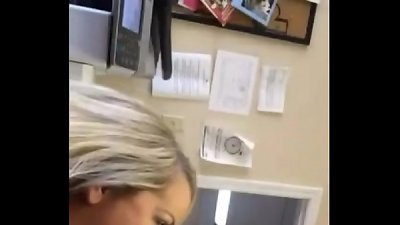 scorching blond nurse takes care of huge dick