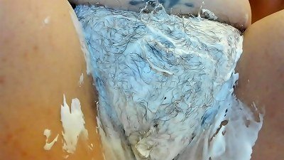 Your Italian stepmother completely shaves her big hairy cootchie