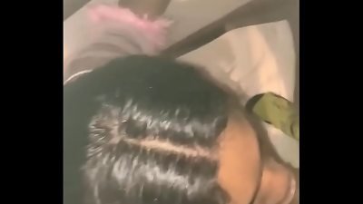 tried to drool in her mouth but it went in her eye